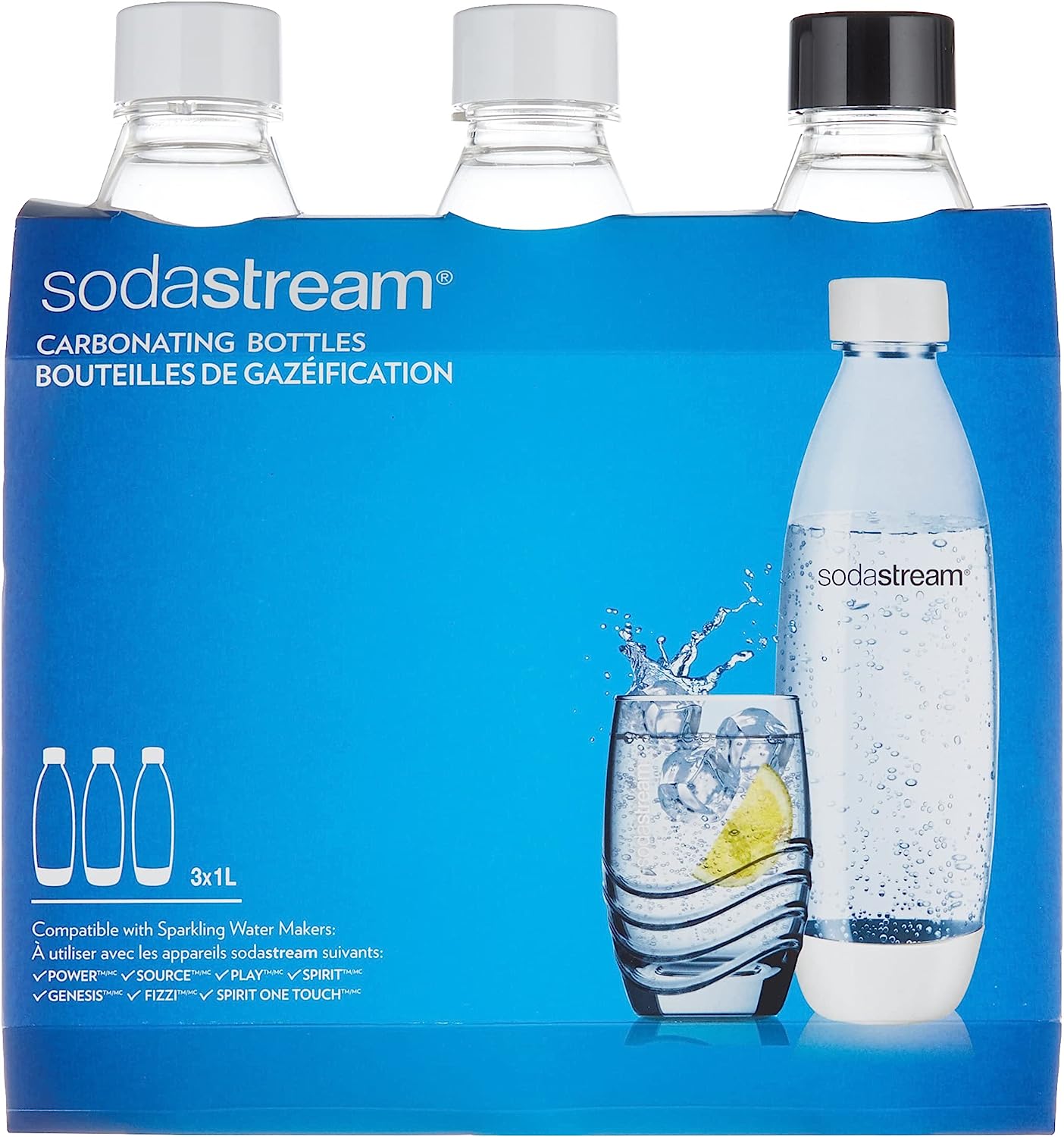 Offerta  - Sodastream Gasatore - Value Pack x 3 con 2 bottiglie da 1L  e 1 bottiglia